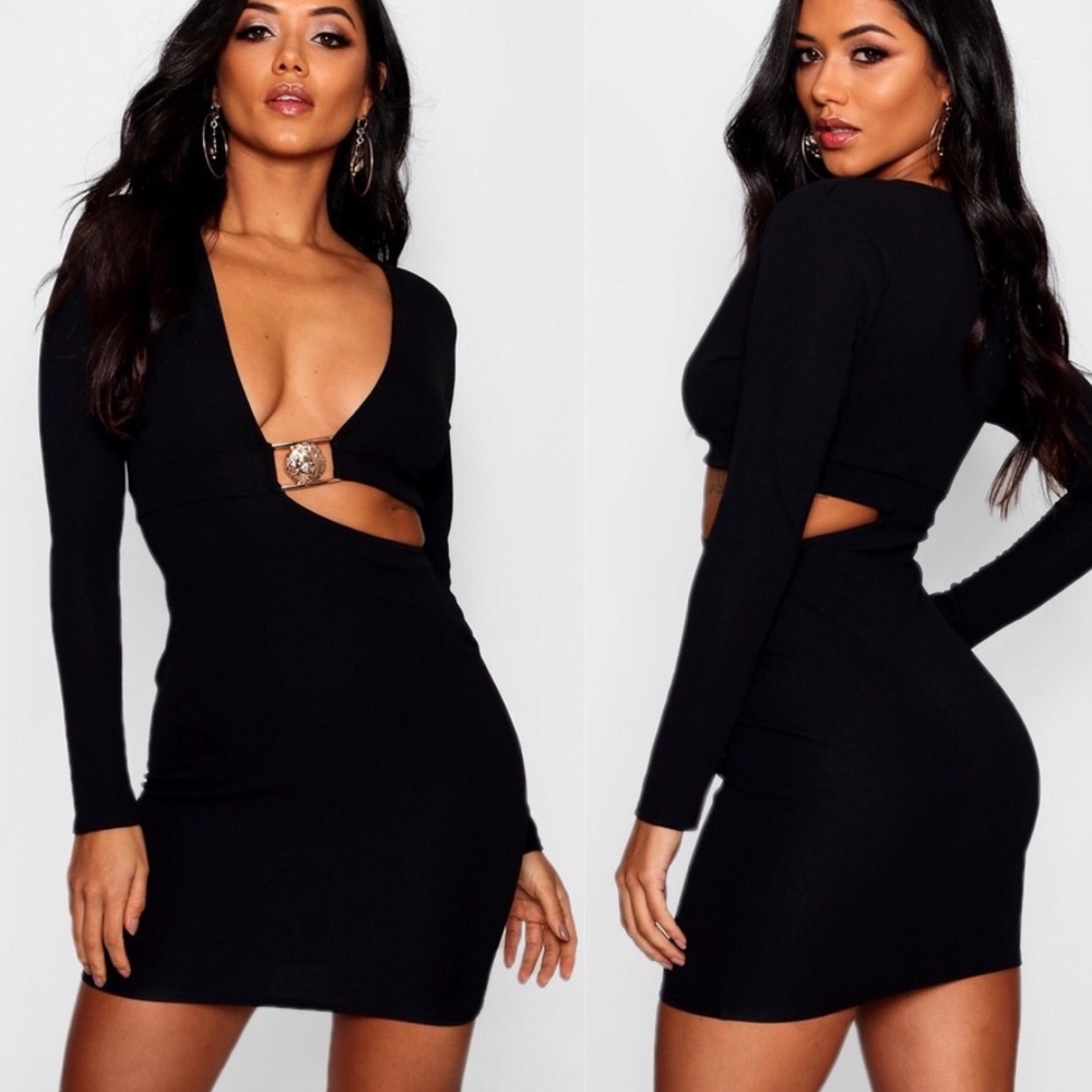 Black cut out dress